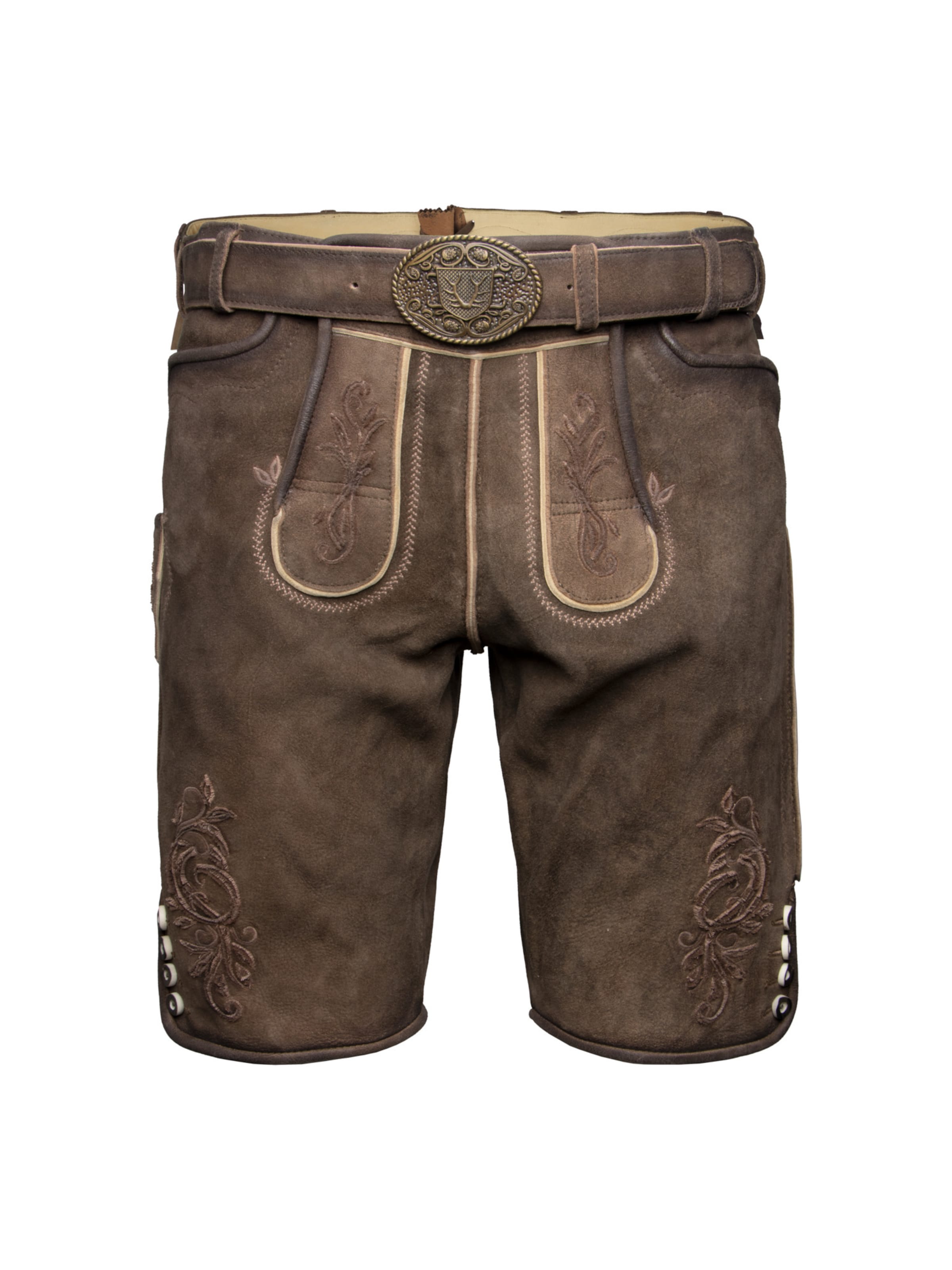 Krüger Buam Regular Traditional pants 'Jendrik' in Brown: front