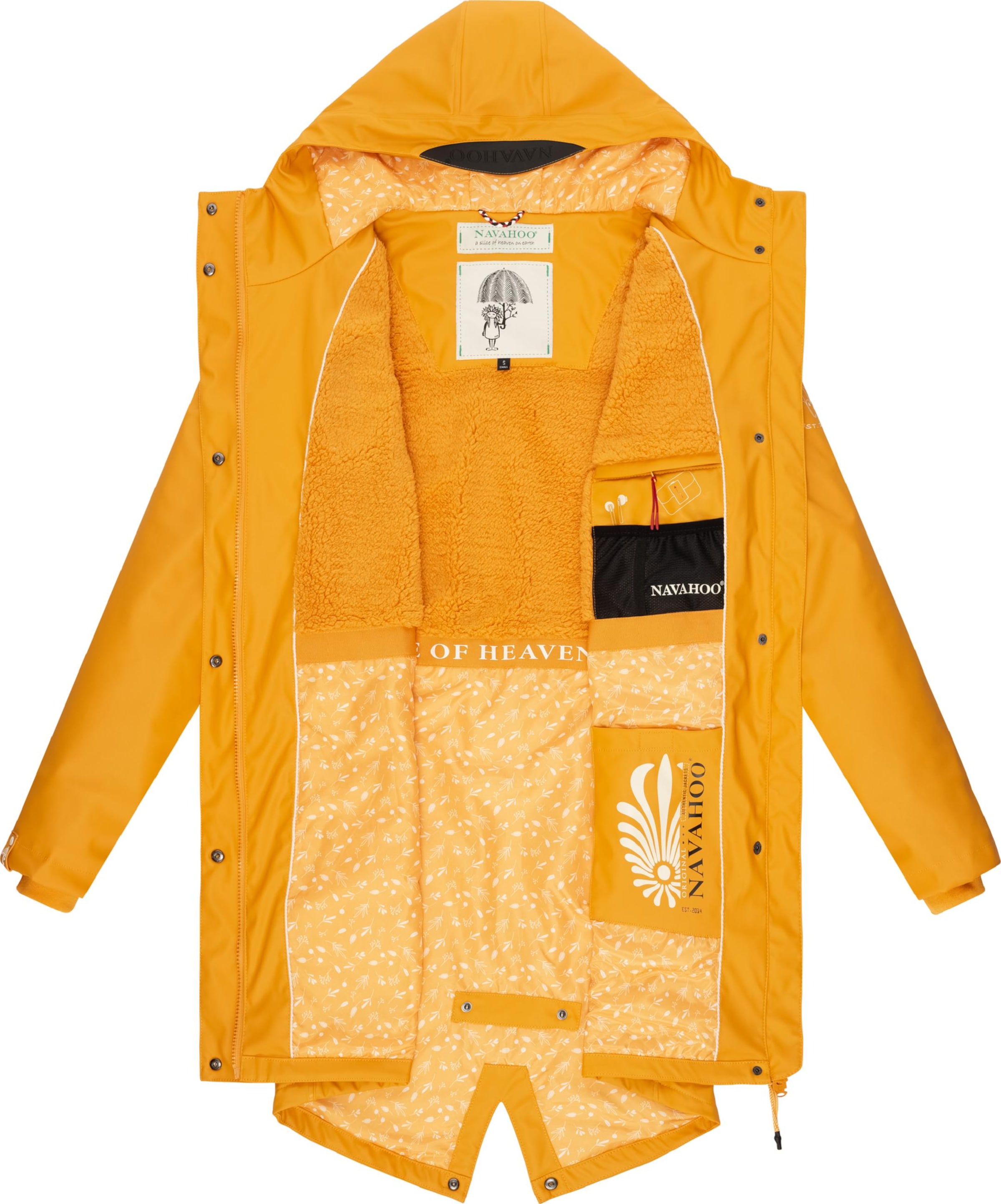 NAVAHOO Функционално яке 'Flower of Ocean' в жълто
