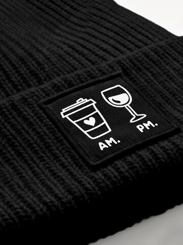 Neverless Beanie 'AM PM' in Black