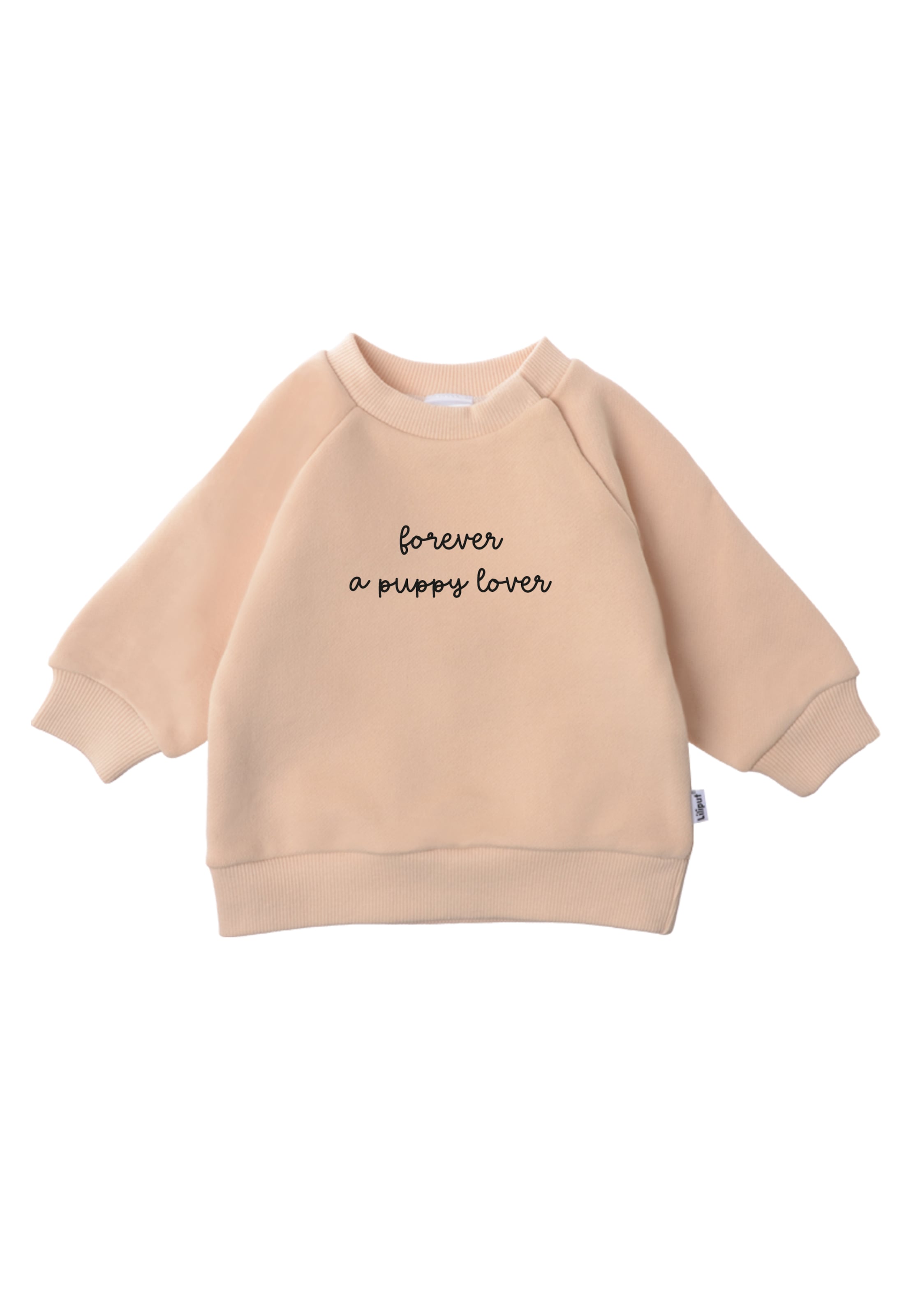 LILIPUT Sweatshirt 'Forever a puppy lover' in Beige: front