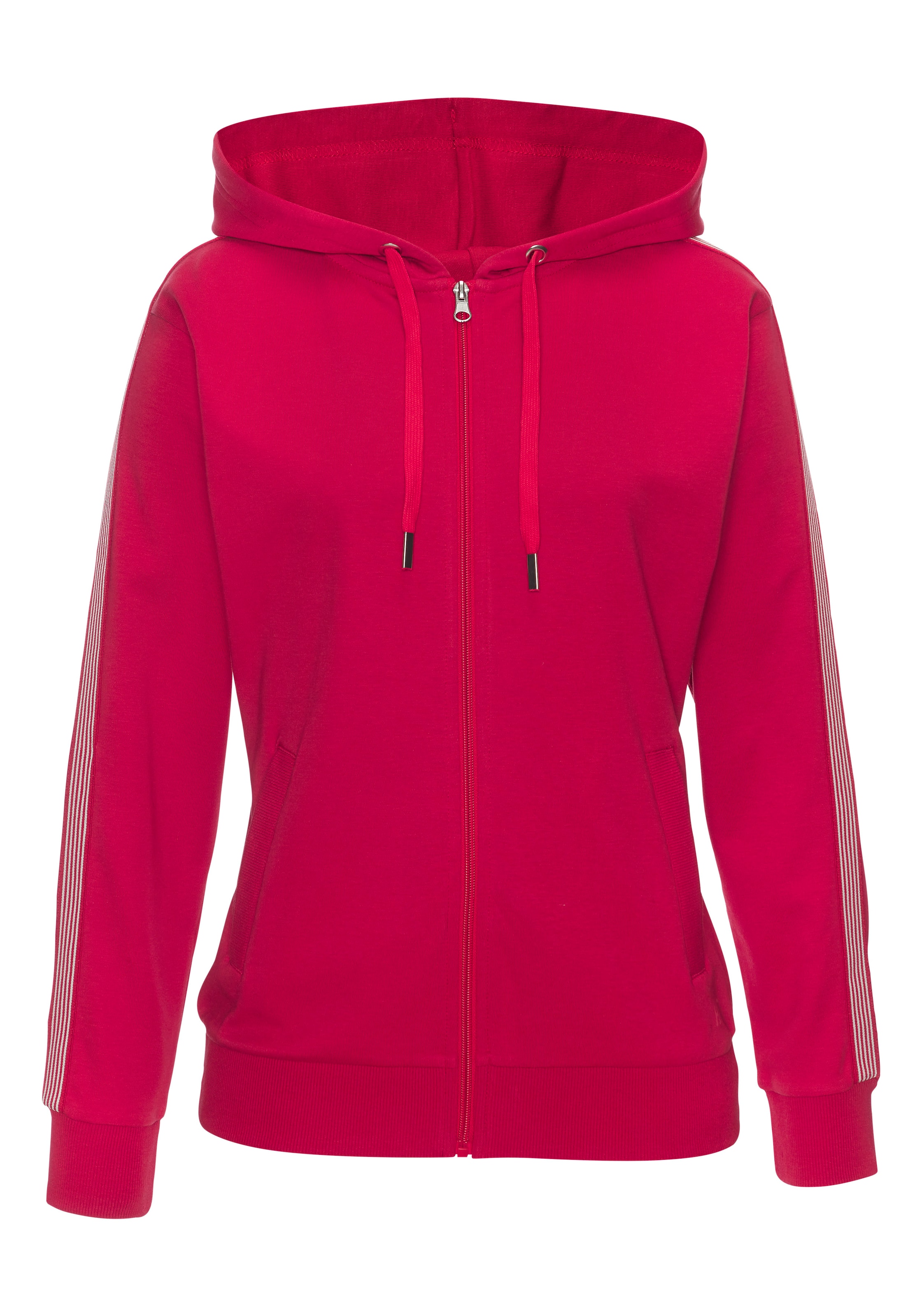 H.I.S Zip-Up Hoodie 'EM LBG' in Pink: front