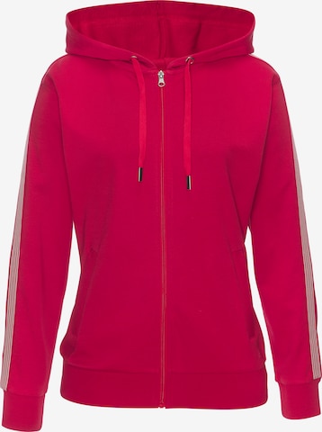 H.I.S Zip-Up Hoodie 'EM LBG' in Pink: front