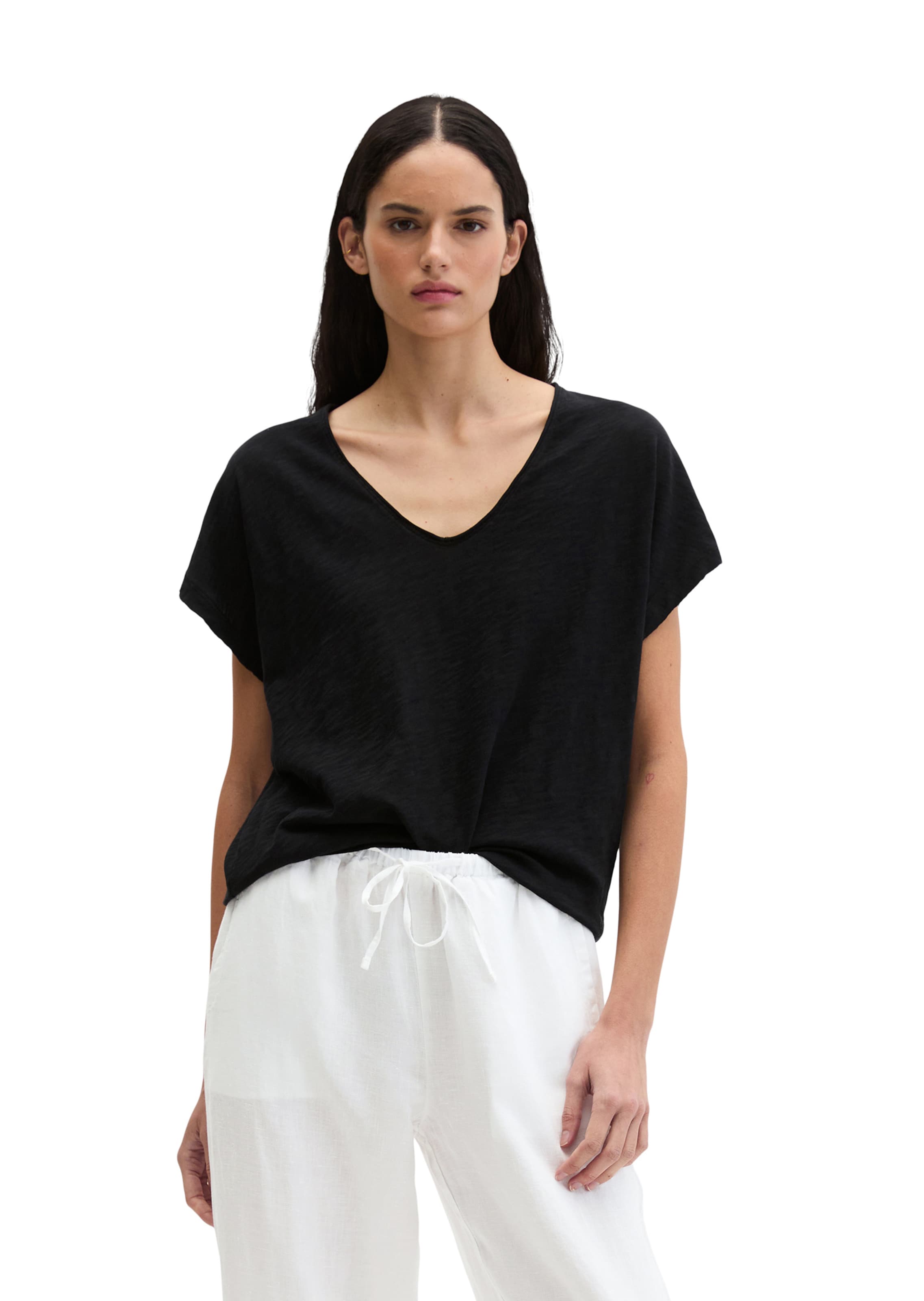 T-shirt Marc O'Polo en noir : devant