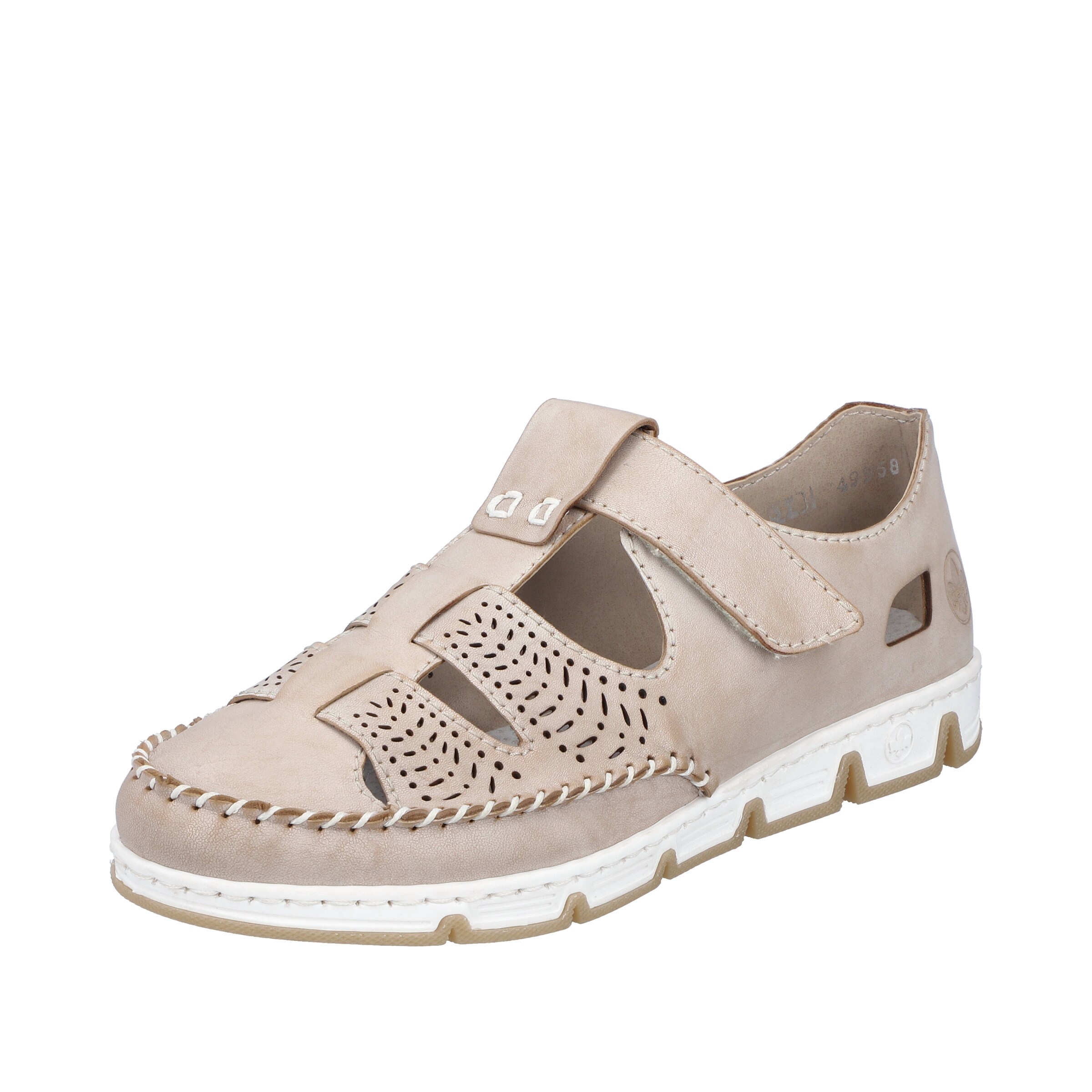 Chaussure basse ' 49958 ' Rieker en beige : devant