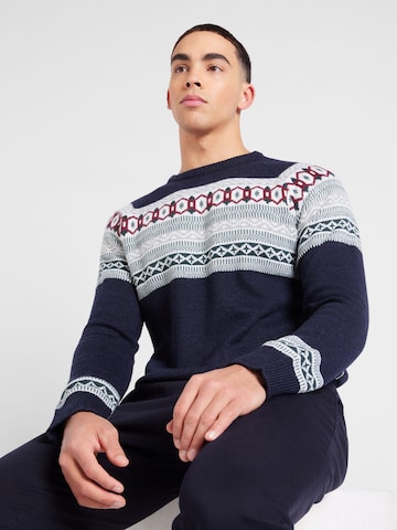 Lindbergh Sweater 'Heritage' in Blue: front