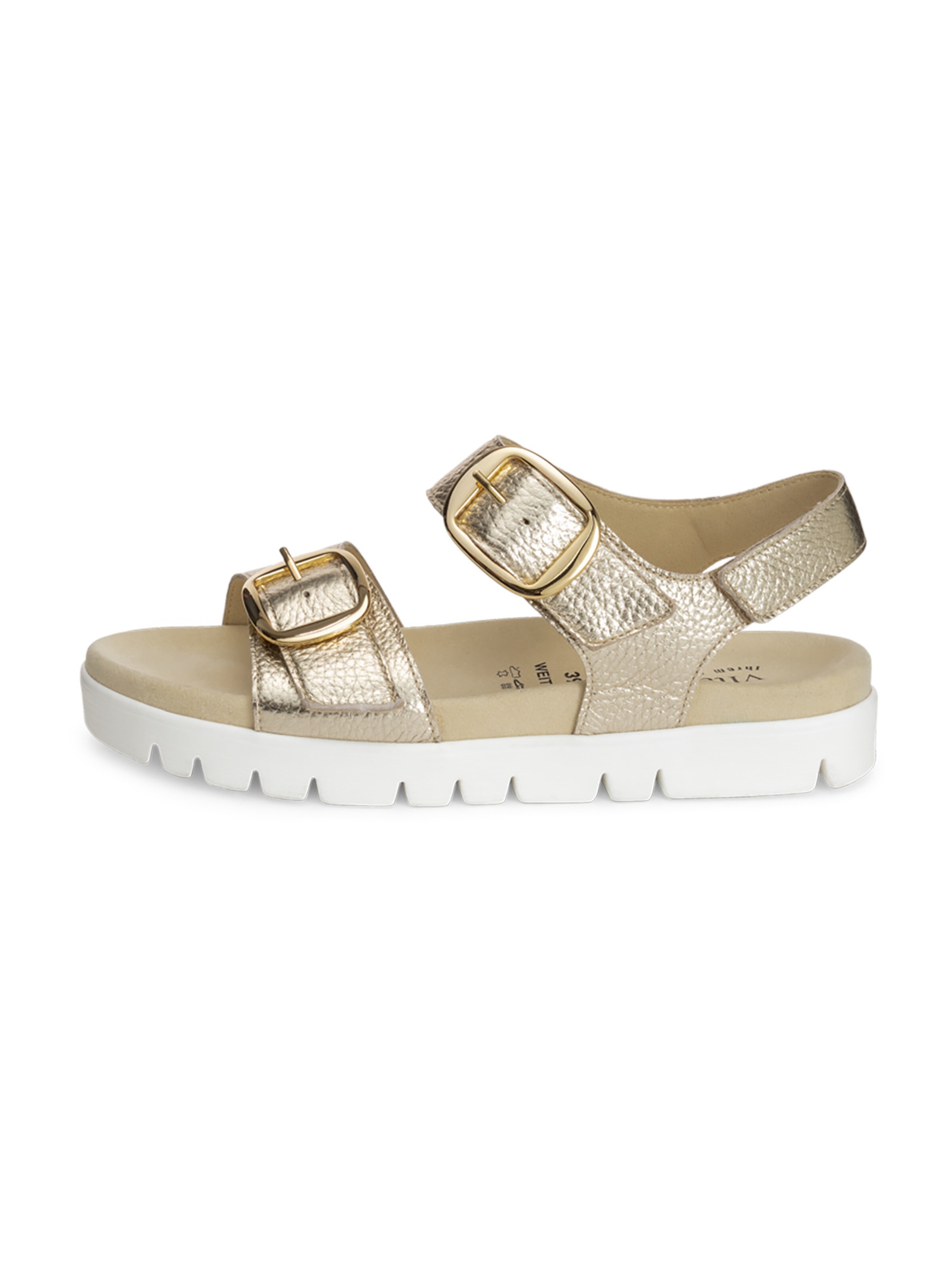 VITAFORM Strap Sandals in Gold