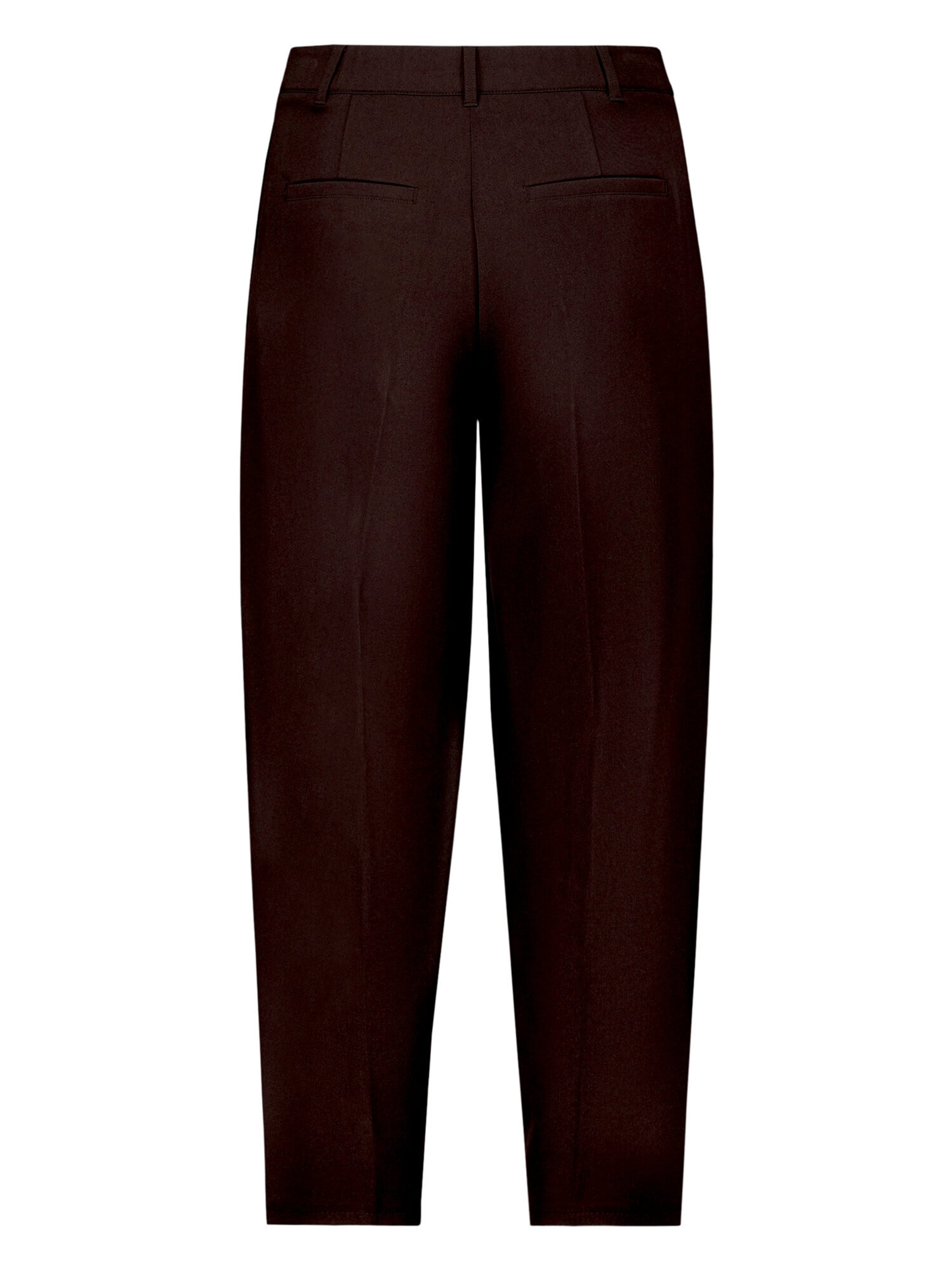 regular Pantaloni con pieghe di zero in marrone