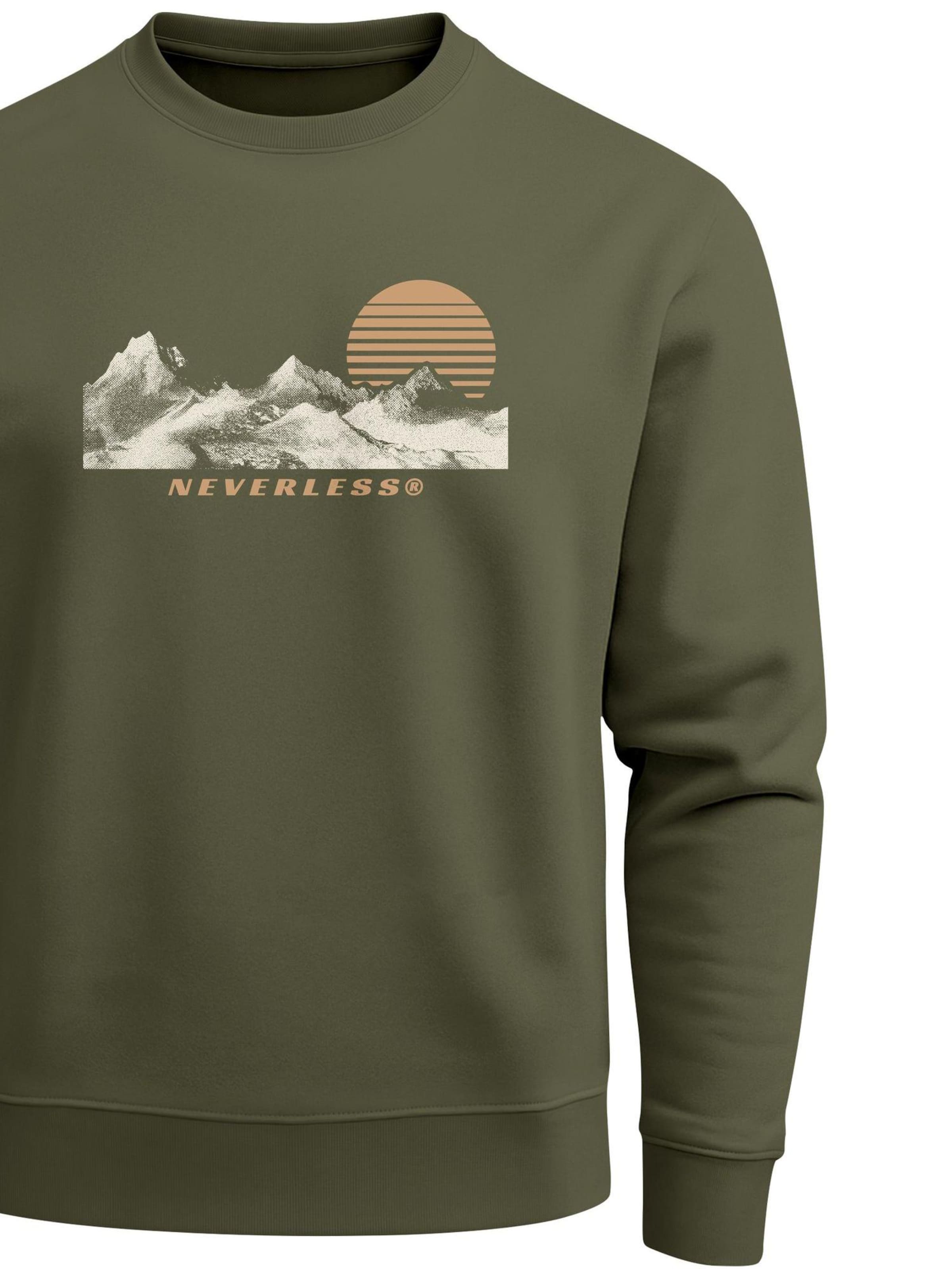 Neverless Sweatshirt 'Mountain' in Green