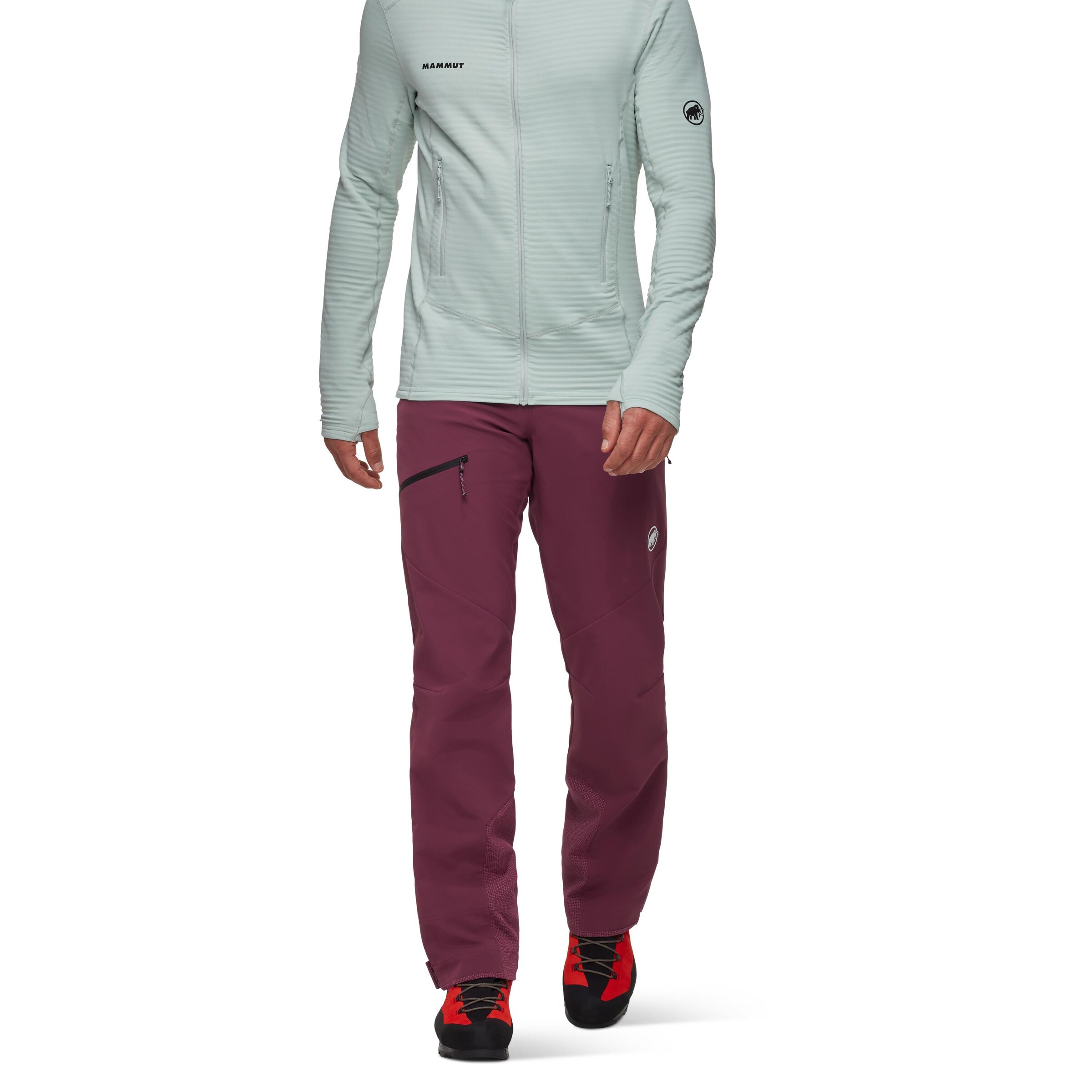 MAMMUT Regular Athletic Pants 'Taiss Guide' in Red: front