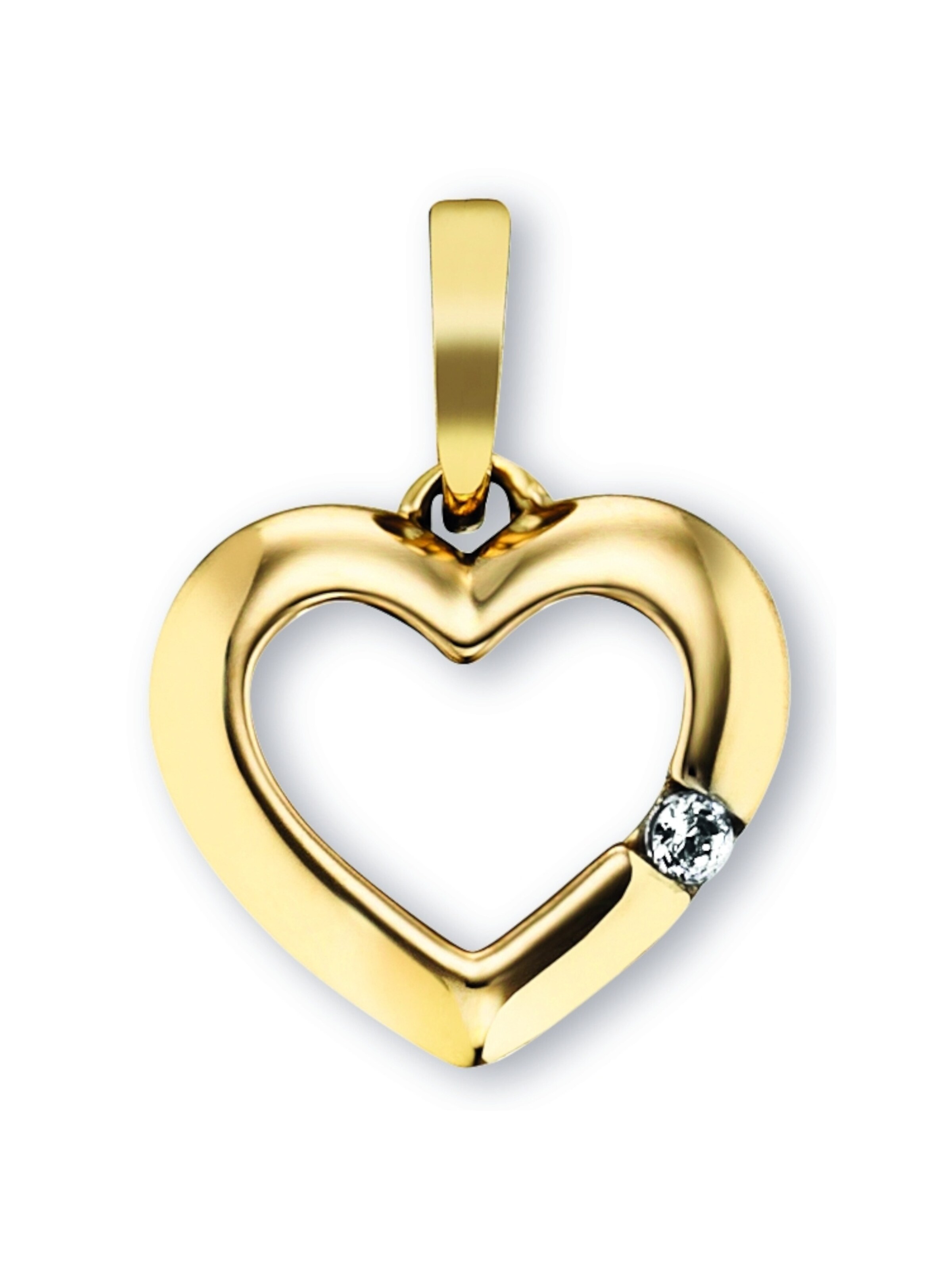 ONE ELEMENT Anhänger 'Herz' in Gold: Vorderseite