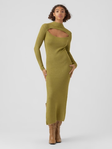 Vero Moda Collab - Vestido de punto 'Kae' en verde: frente