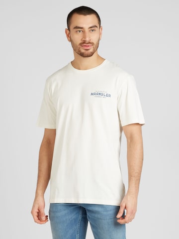 T-Shirt WRANGLER en blanc : devant