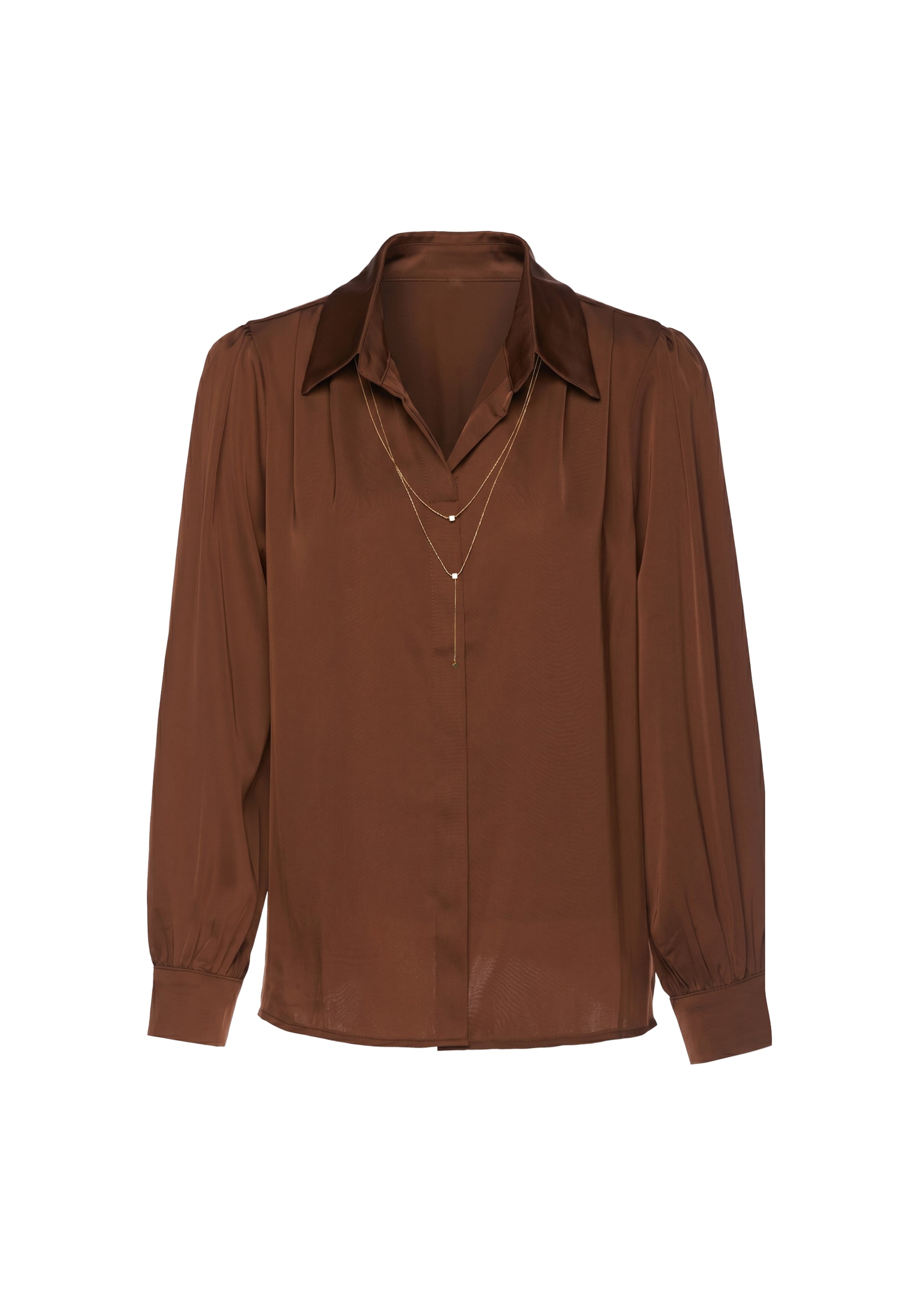 usha BLACK LABEL Blusa en S en marrón, Vista del producto