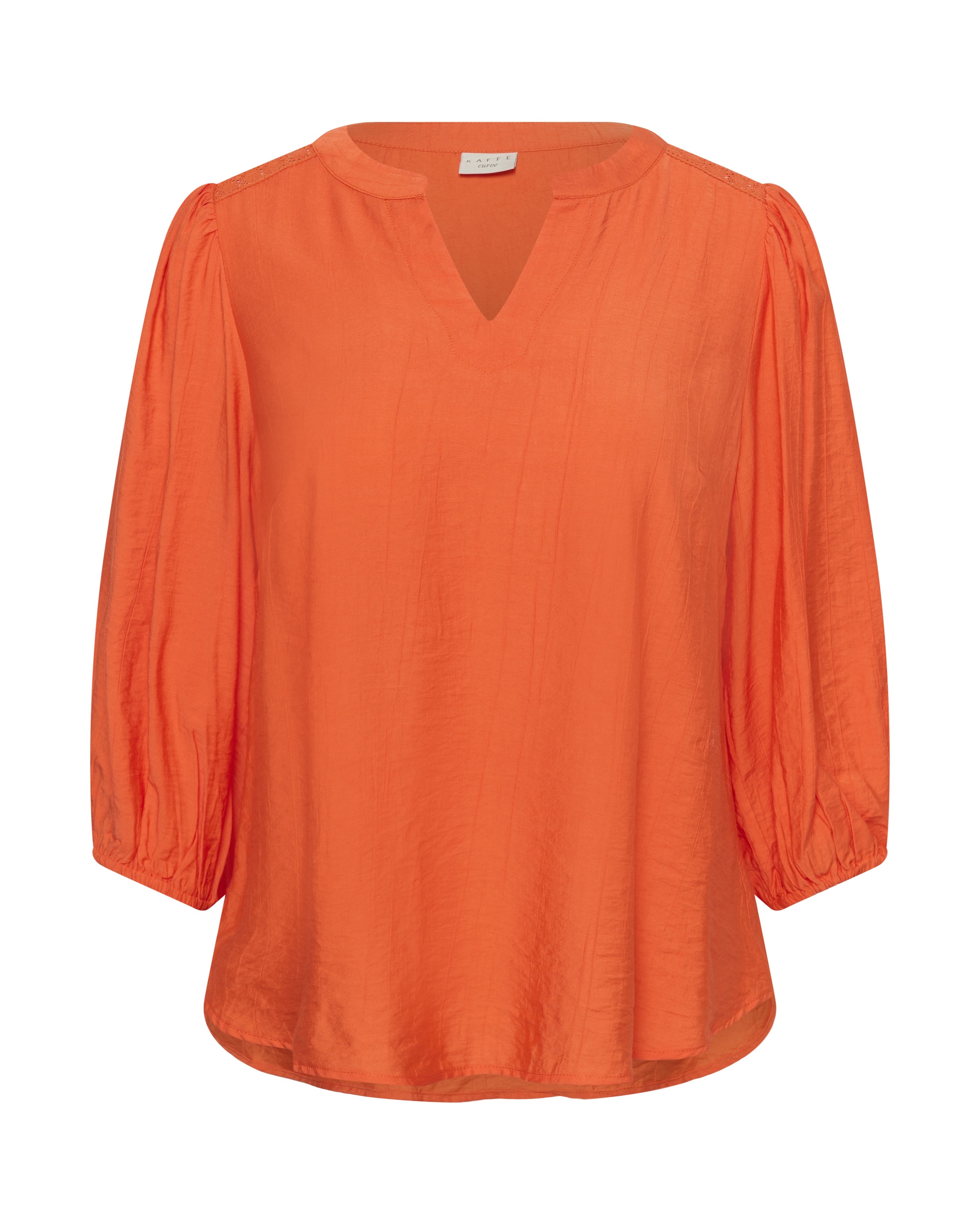 KAFFE CURVE Blouse in Orange: front
