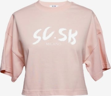 SC.SB Milano Oversizeshirt 'Milano (cropped)' in Orange: Vorderseite