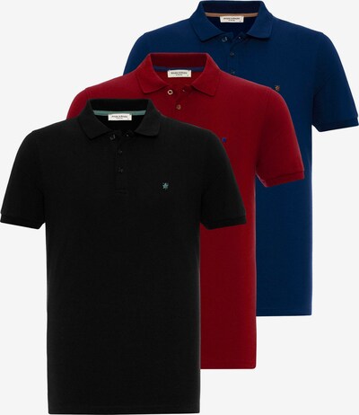 Maglietta Anou Anou di colore blu notte / rosso rubino / nero, Visualizzazione prodotti