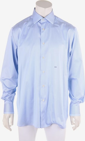 DAN ROMA Button Up Shirt in XL in Blue: front