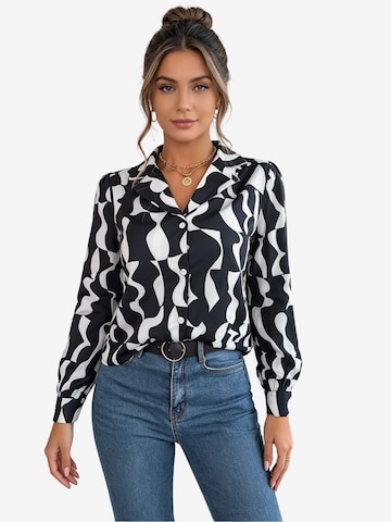 Yesfashion Bluse in Schwarz: Vorderseite
