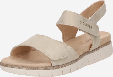 s.Oliver Sandale in Beige: Vorderseite