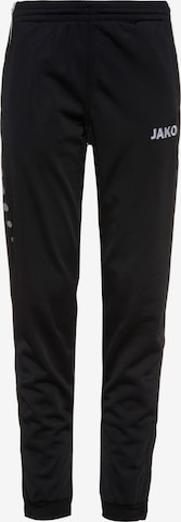 JAKO Tapered Workout Pants 'Competition' in Black: front