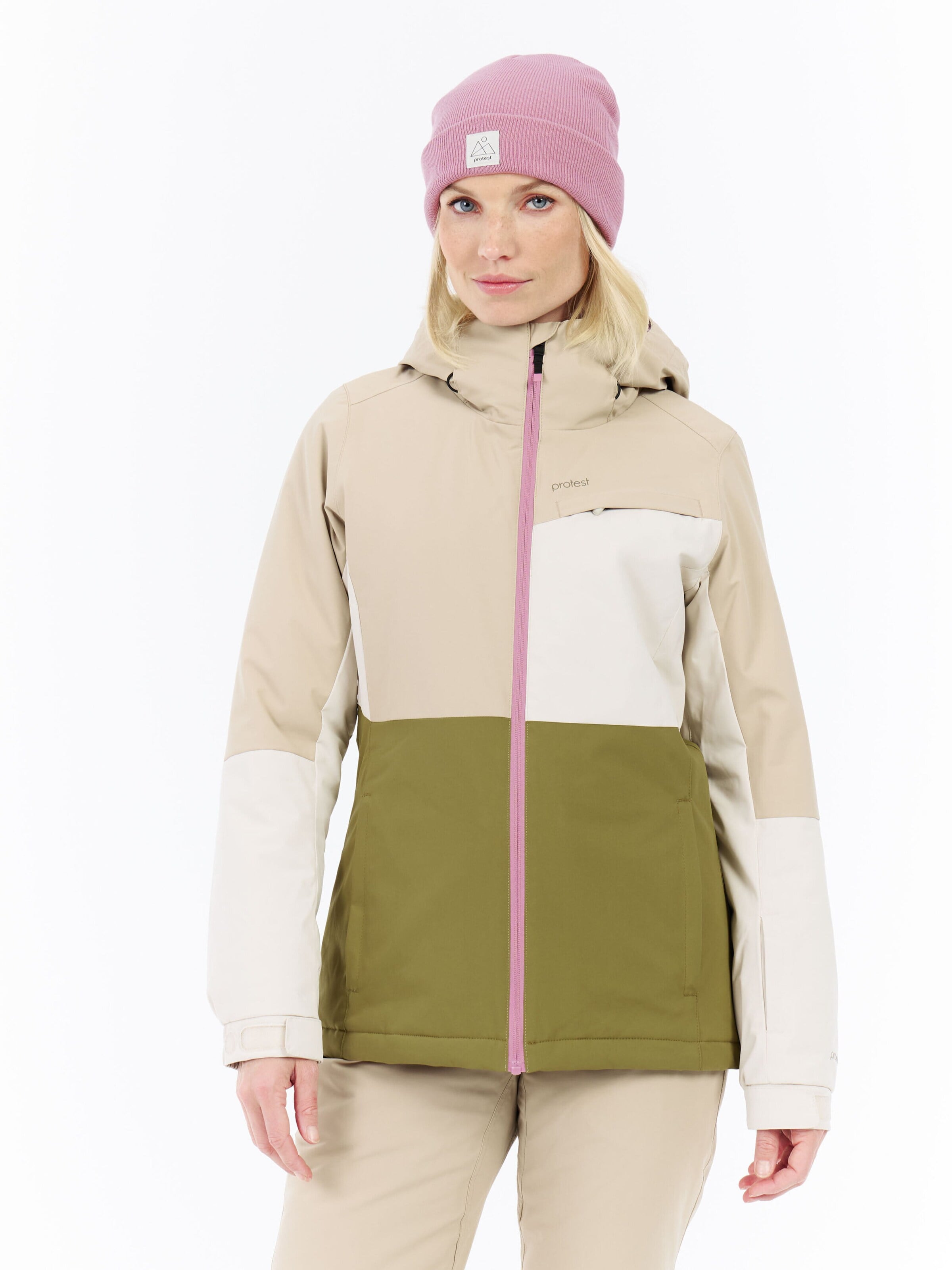 PROTEST Sportjacke 'PRTSina'‌‌‌‌‌‌‌‌‌‌ in Grün: Vorderseite