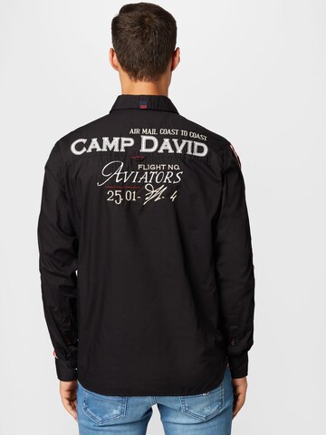 CAMP DAVID Regular Fit Hemd 'New Aviation' in Schwarz