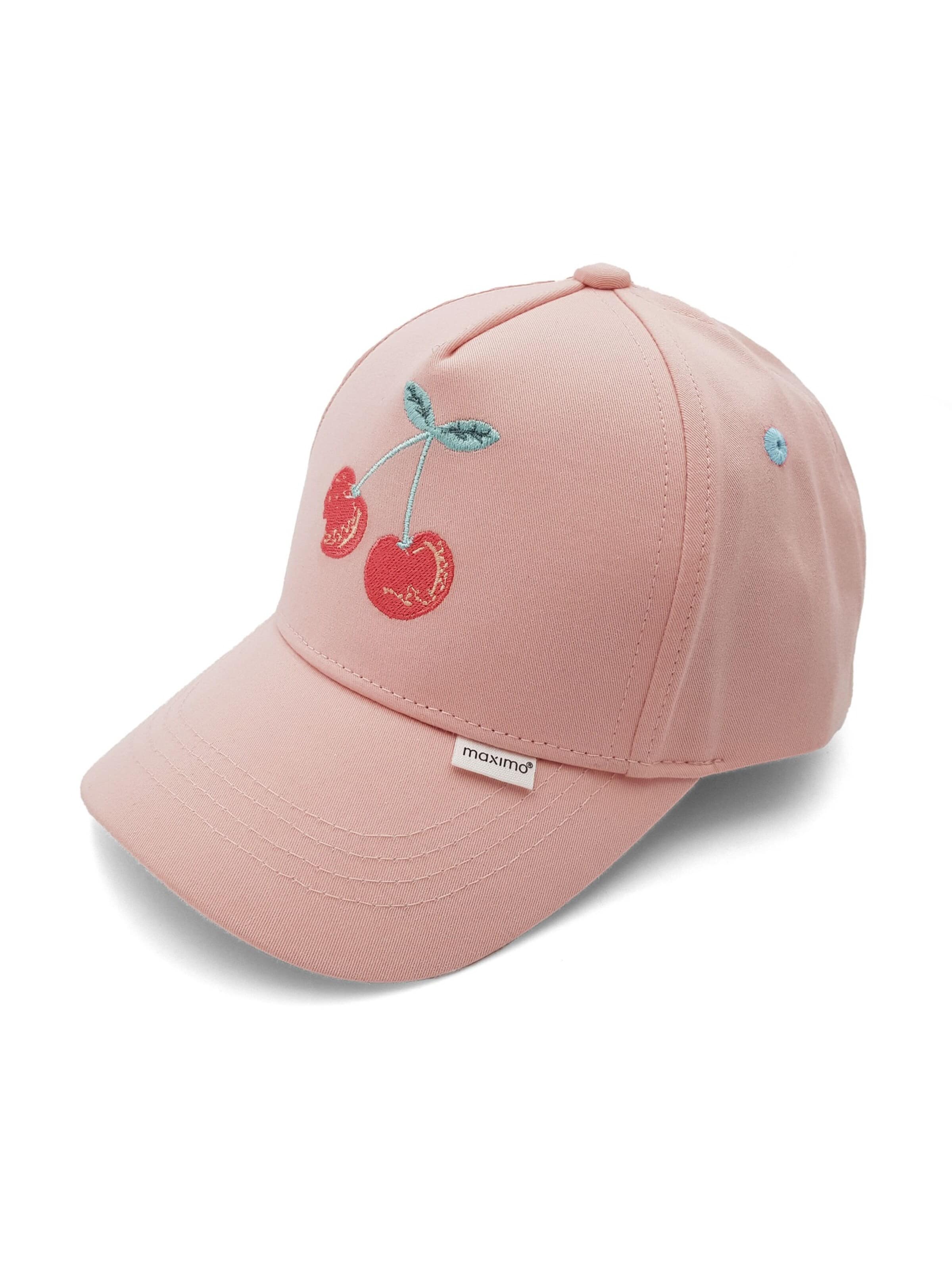 MAXIMO Hut 'KIDS GIRL-Cap Kirschen Stickerei, Klettverschluß'‌‌‌‌ in Pink: Vorderseite