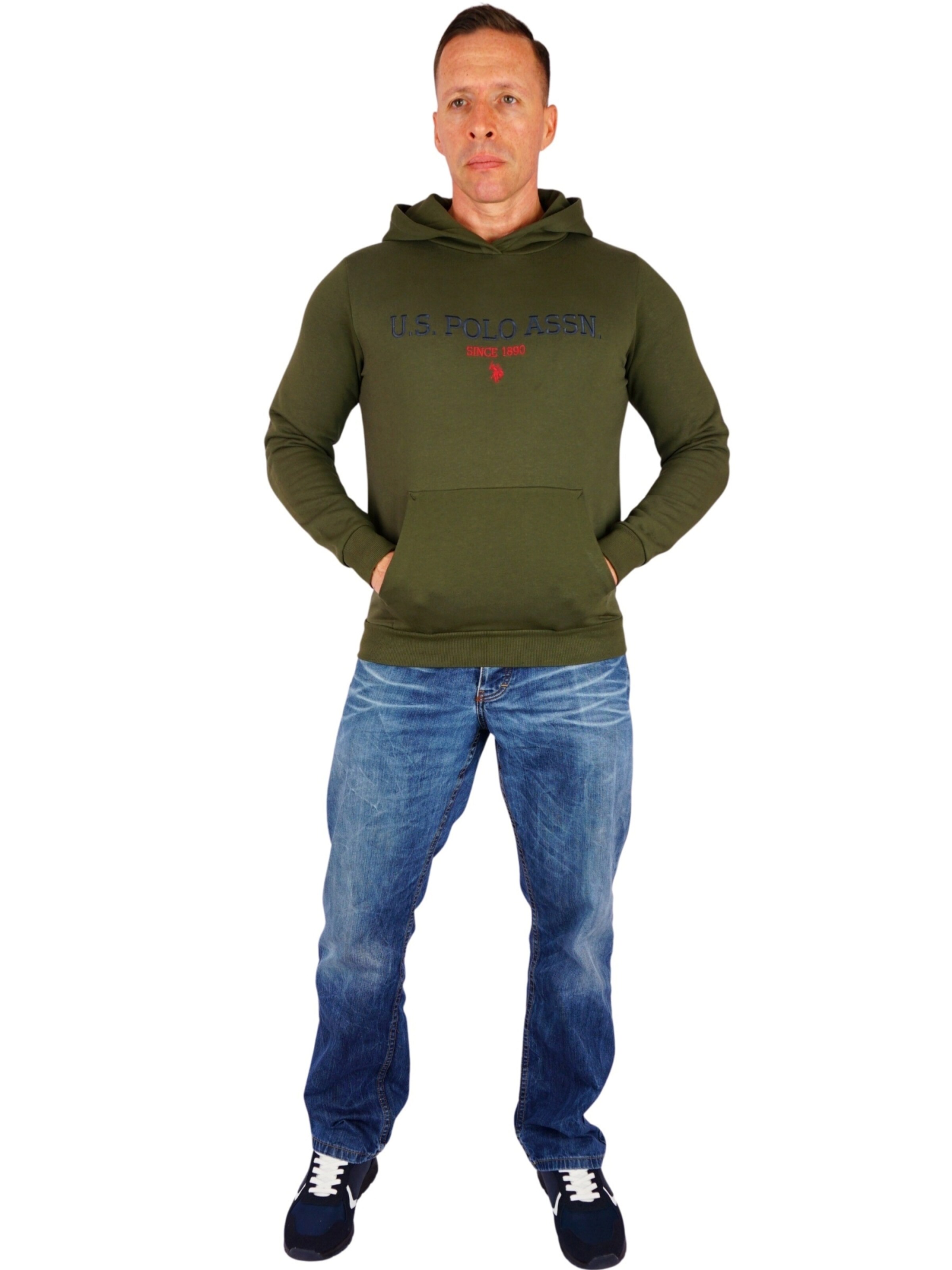 U.S. POLO ASSN. Sweatshirt i grøn: forside