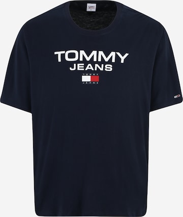 Tommy Jeans Plus قميص بلون أزرق: الأمام