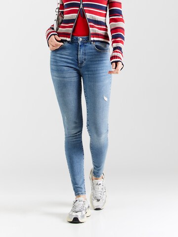 Skinny Jean Tally Weijl en bleu : devant