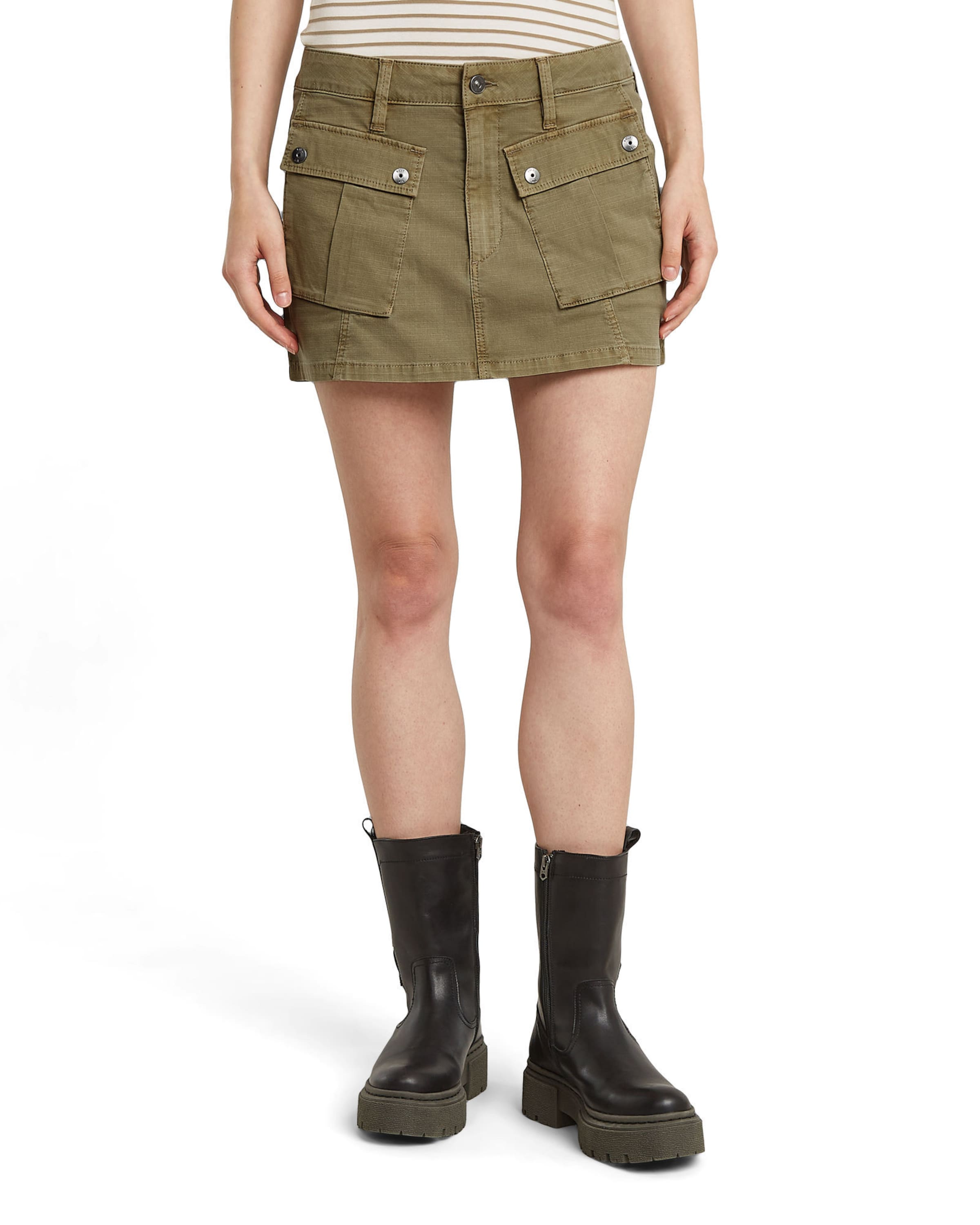 G-STAR Skirt 'Mini Cargo' in Green: front