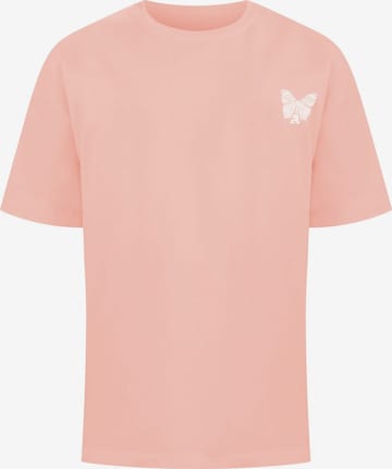 Smilodox T-Shirt Oversized Payton Komfort Fit in Pink: Vorderseite
