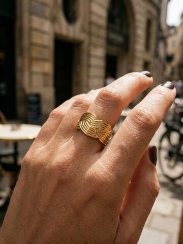 Nemomatheo Ring 'Tresse – Statement-Flechtring' in Gold