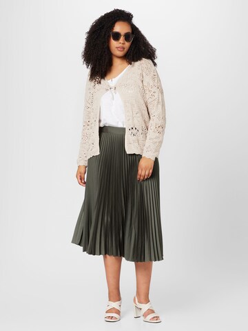 ONLY Curve Knit Cardigan 'BEACH LIFE' in Beige