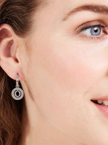 Lucardi Earrings in Silver: front