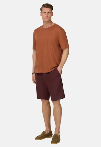 Loosefit Pantalon 'Bermudas' Boggi Milano en rouge