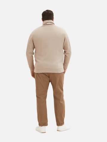 TOM TAILOR Men + Sweatshirt i beige