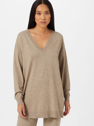 Pull-over MSCH COPENHAGEN en beige : devant