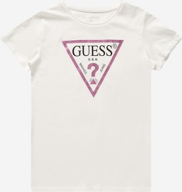 T-Shirt GUESS en blanc : devant