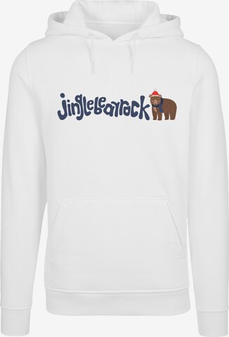 F4NT4STIC Sweatshirt 'Christmas Jingle Bear Rock' in White: front