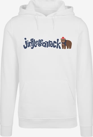 Sweat-shirt 'Christmas Jingle Bear Rock' F4NT4STIC en blanc : devant