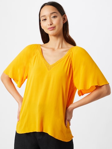 TOM TAILOR DENIM - Blusa em amarelo: frente