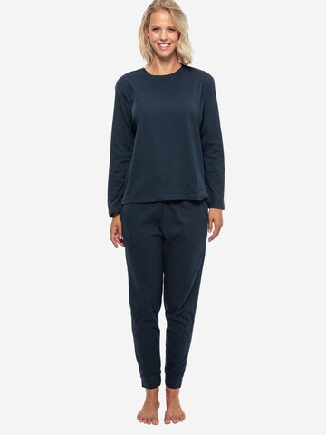 SCHIESSER Pajama 'Organic Cotton' in Blue