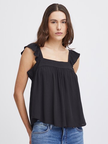 ICHI - Blusa 'MARRAKECH' en negro: frente