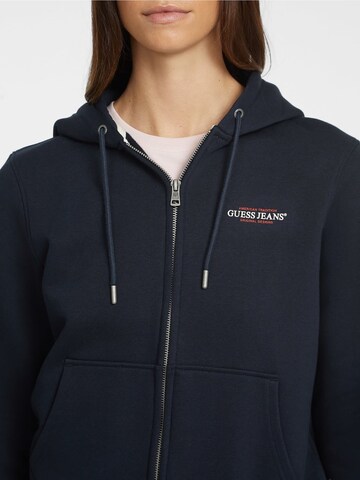 GUESS Sweatjacke in Blau