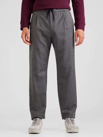 HUGO Red Regular Pleat-Front Pants 'Gauerd' in Grey: front