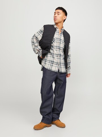 JACK & JONES Comfort fit Button Up Shirt 'JJEMichael' in Green