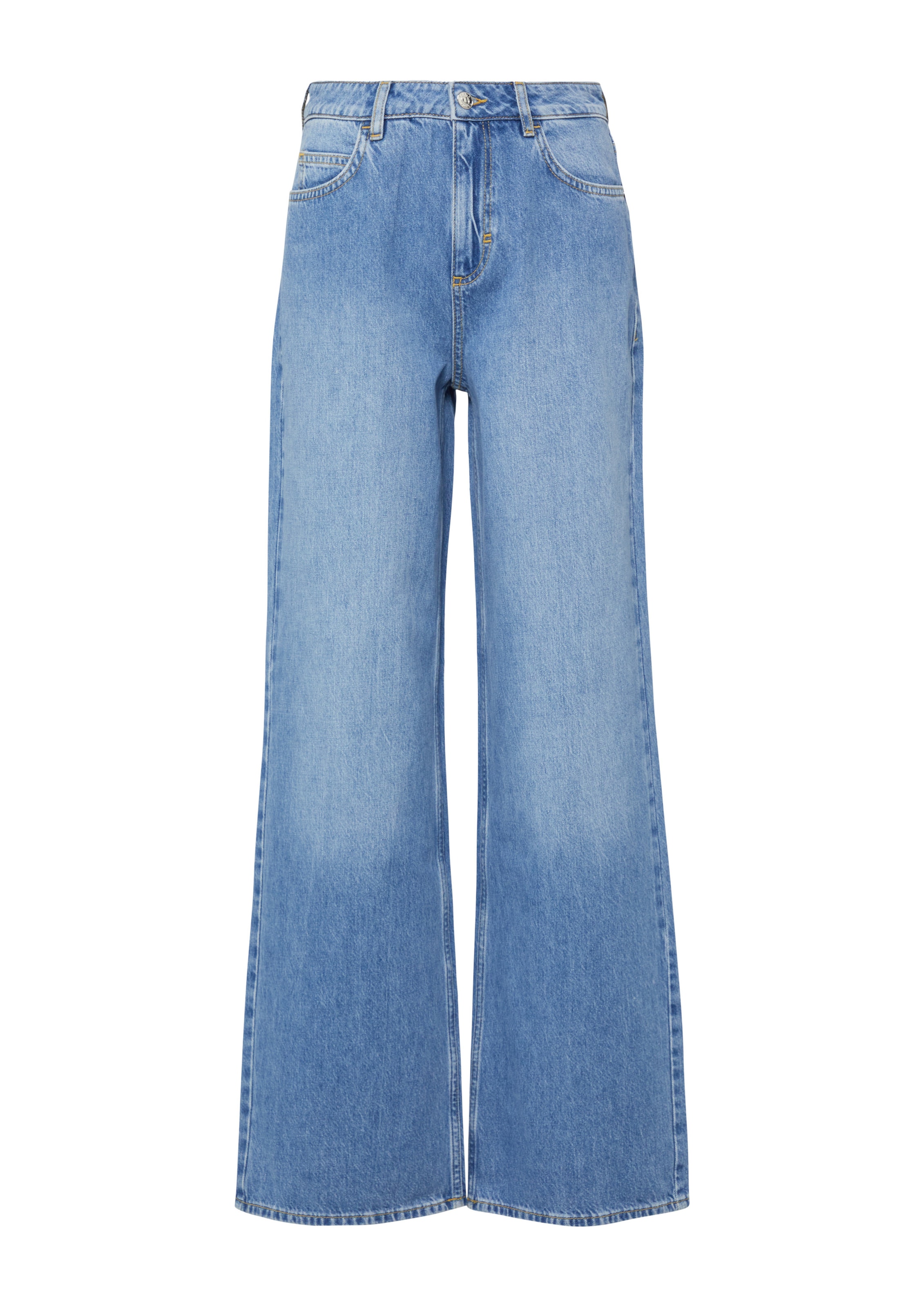 COMMA Wide leg Jeans in Blauw: voorkant
