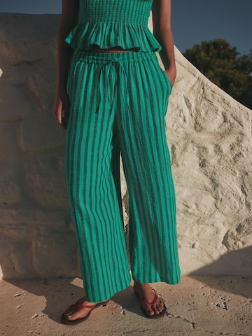 Next Wide Leg Hose in Grün: Vorderseite