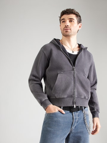 Veste de survêtement 'PHANTOM' Abercrombie & Fitch en noir : devant